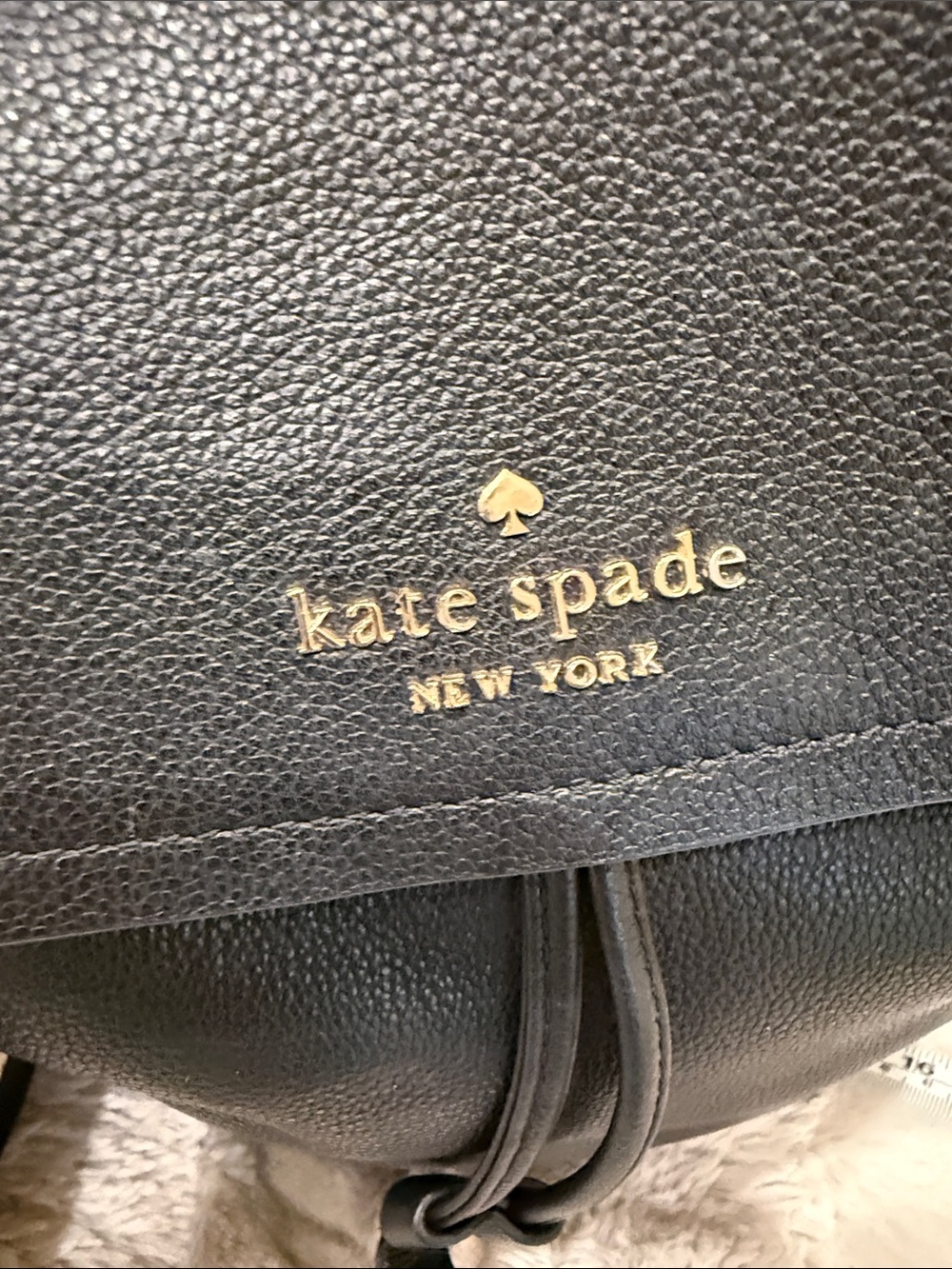 Kate Spade Rosie medium leather flap drawstring back pack nwot - Picture 4 of 16